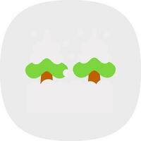 Snowy forest Vector Icon Design