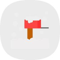 Snow-covered mailbox Vector Icon Design