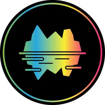 glaciar bahía vector icono diseño