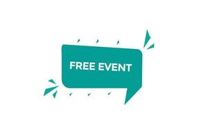 news free event, level, sign, speech, bubble  banner, vector