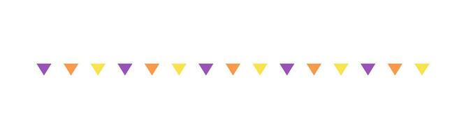 Flag Separator Border illustration line triangle pattern for Halloween day theme concept of autumn season vector