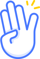 the rocker hand emoji sticker icon png