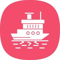 Icebreaker ship in action Vector Icon Design