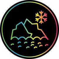 Snowy mountain peak Vector Icon Design