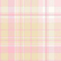 Plaid texture vector of textile fabric tartan with a seamless check background pattern.