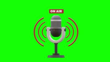 Übertragung mic Aufzeichnung Animation geeignet zum Podcast, Medien und Unterhaltung video