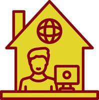 Work From Home Vector Icon Design