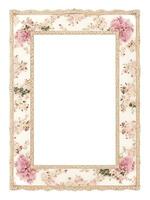 Free flower Border frame with watercolor Flower Ai generative photo