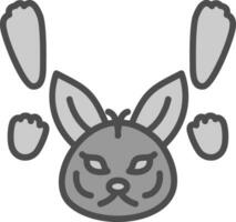 Arctic hare tracks Vector Icon Design