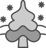 cubierto de nieve árbol vector icono diseño