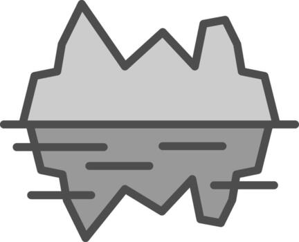 glaciar bahía vector icono diseño