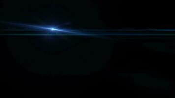 Abstract blue star optical lens flare shine light burst video