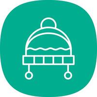 Winter hat Vector Icon Design