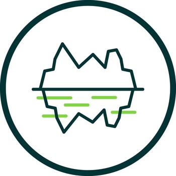 glaciar bahía vector icono diseño