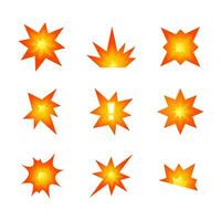 set of collision emoji icon symbol vector