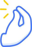 apretado dedos emoji icono pegatina vector