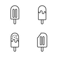 editable conjunto icono de hielo crema, vector ilustración aislado en blanco antecedentes. utilizando para presentación, sitio web o móvil aplicación