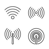 Editable Set Icon of Wireless, Vector illustration isolated on white background. using for Presentation, website or mobile app