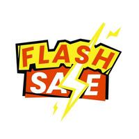 Flash sale with lightning text effect concept illustration flat design vector eps10