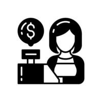 Cashier icon in vector. Illustration vector