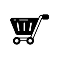 compras carro icono en vector. ilustración vector