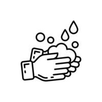 lavar mano icono en vector. ilustración vector