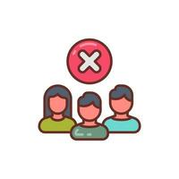 Avoid Crowd icon in vector. Illustration vector