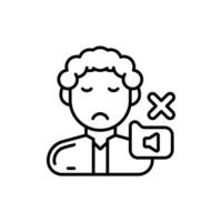 Speaking Inability icon in vector. Illustration vector
