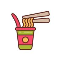 Noodles icon in vector. Illustration vector