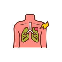 Pneumonia icon in vector. Illustration vector