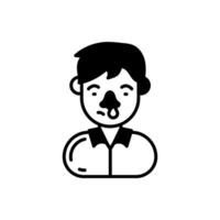 Rhinitis icon in vector. Illustration vector