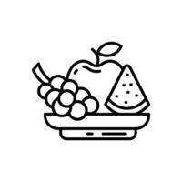 Fruits icon in vector. Illustration vector