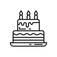 Cake icon in vector. Illustration vector