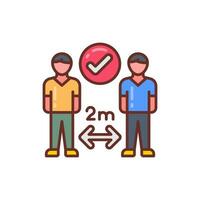 Keep Distance icon in vector. Illustration vector