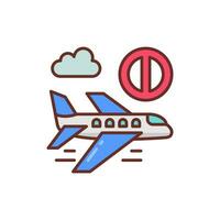 Avoid Traveling icon in vector. Illustration vector