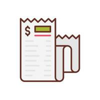 Receipt icon in vector. Illustration vector