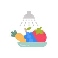 Wash Foods icon in vector. Illustration vector