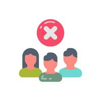 Avoid Crowd icon in vector. Illustration vector