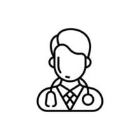 Doctor icon in vector. Illustration vector