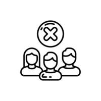 Avoid Crowd icon in vector. Illustration vector