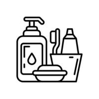 Toiletries icon in vector. Illustration vector