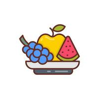 Fruits icon in vector. Illustration vector