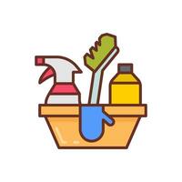 limpieza suministros icono en vector. ilustración vector