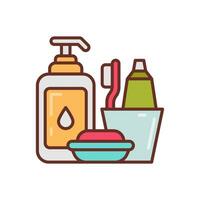 Toiletries icon in vector. Illustration vector