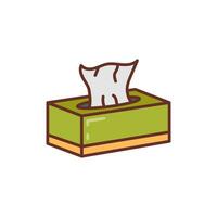 pañuelo de papel caja icono en vector. ilustración vector