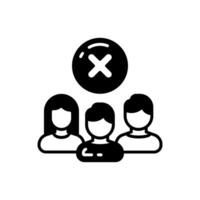 Avoid Crowd icon in vector. Illustration vector
