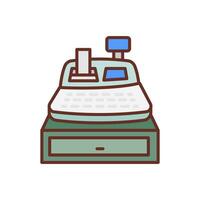 cajero máquina icono en vector. ilustración vector