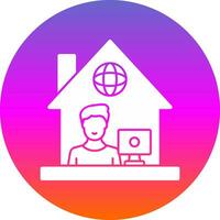 Work From Home Vector Icon Design