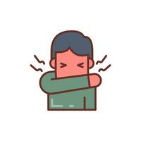 Cough Etiquette icon in vector. Illustration vector