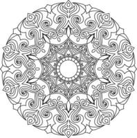 mandala modelo para colorante libro. mandala digital Arte plantilla valores ilustración vector